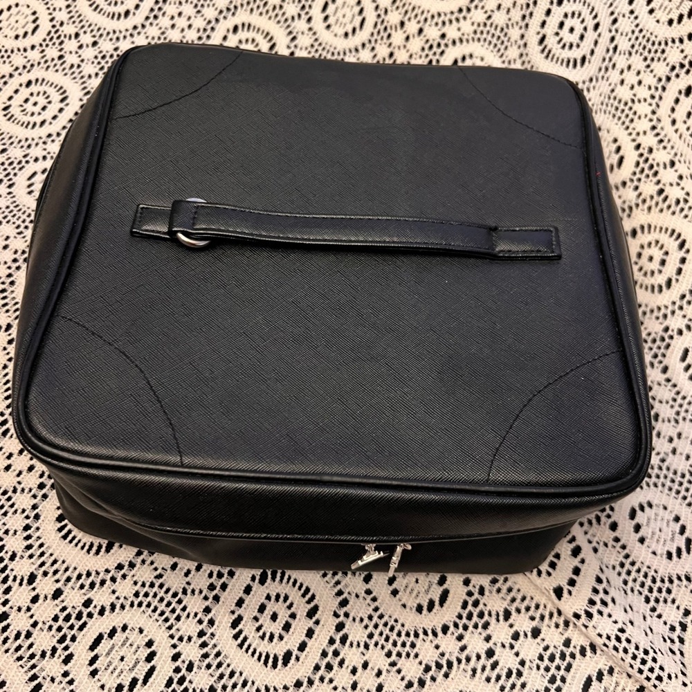 Lancome Black Zippered Cosmetic Makeup Travel Case | Eiffel Tower - Picture 3 of 10